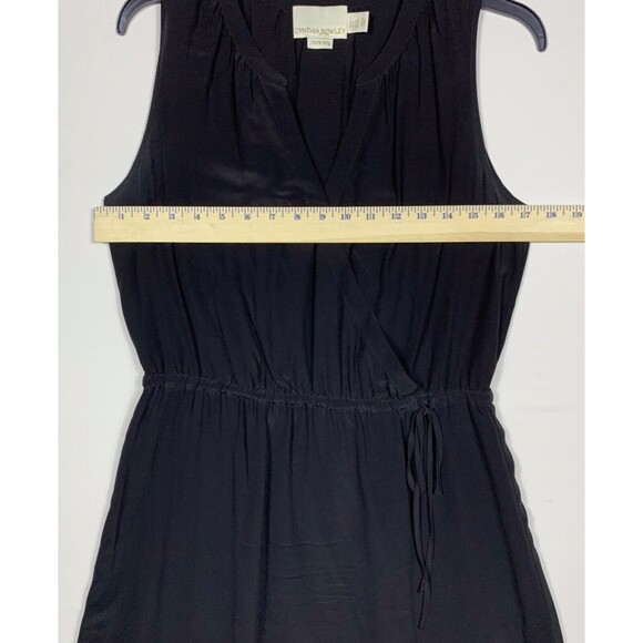 Cynthia Rowley Womens Dress Medium Black All Silk Sleeveless Lightweight Summer - Picture 3 of 6